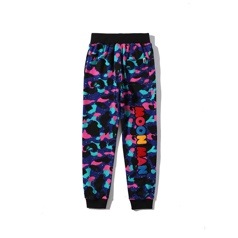 A Bath Ape Galaxy Travel Notes Camouflage Trousers
