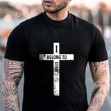 Tactics Style T Shirt for Men Cross Pattern T-shirt Trendy Unique plus Size