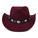 Wester Hats Men 'S And Women 'S Woolen Western Ethnic Style Peach Top Denim Hat