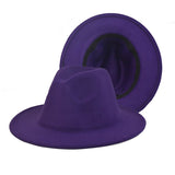 Fedora Hat Woolen Thick Top Hat Women's Fedora Hat British Style Felt Cap