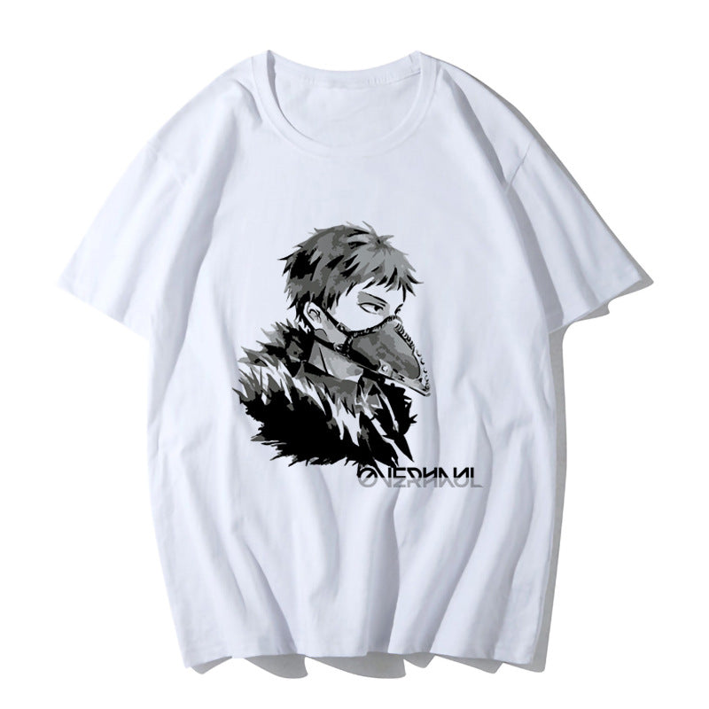 Anime Tshirts Aesthetic Men's Shirt Short Sleeve T-shirt Men's Summer Loose Anime Short Sleeve