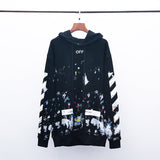 Autumn And Winter Fireworks Paint-Splashing Style Graffiti Hooded Sweater For Men And Women