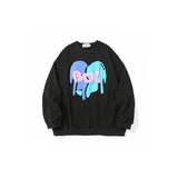 Men Fall Outfits Puff Print Long Sleeve T-shirt Autumn Top