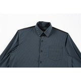 Men Shacket Long Sleeve Autumn Shirt Autumn Color Contrast Patchwork Loose Casual Shirt Men