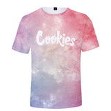 Cookies Shirt Cookies Starry Sky 3D Short Sleeve T-shirt Youthful Simplicity Short Sleeve