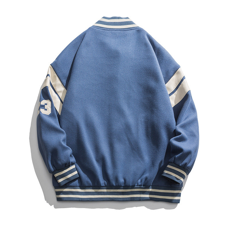 Varsity Spring Large Size Sports Retro Personalized Creative Digital Patch Show Baseball Jacket Men's Jacket Men Jacket