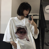 Harajuku Clothing Men's Tshirt Classic Retro Shirts Summer Printed Men's and Women's Loose Short Sleeve T-shirt Top Tide