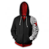 Captain America Hoodie 3D Printed Zipper Hoodie