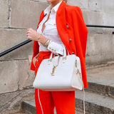 Women Pants Suit Uniform Designs Formal Style Office Lady Bussiness Attire Autumn Solid Color Long Sleeve Casual Suit Jacket Two-Piece Set Female
