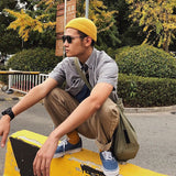 Mens Beanies Autumn and Winter Knitting Skullcap Men's and Women's Beanie Hat Yellow Wool Hat