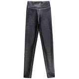 Leather Leggings Matte Leather Pants Women 'S Fleece-Lined Thick High Waist Autumn And Winter Women 'S Close-Fitting Pants