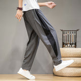 Linen Pants Straight Leg Pants Drawstring Lightweight Elastic Beach Pants Spring and Autumn plus Size Loose Linen