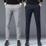 Mens Formal Suit Trousers Straight Leg Office Stretch Slim Fit Suit Pants Summer Pants Bottoms Spring Casual Pants Men Pants