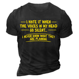Man T Shirt round Neck Heat Transfer Patch Printed Loose Pullover