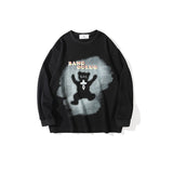 Mens Fall Outfits Round Neck Long Sleeve Sweater Loose Autumn and Winter Pullover Casual Jacket