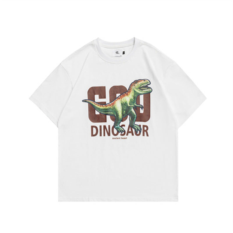 2022 Summer Man T Shirt Dinosaur Graffiti Printing