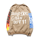 Justin Bieber Drew House Sweatshirts Hoodie Kanye Big Talker Men and Women Smiley Flame Graffiti Letter Printed Crew Neck Sweatshirt Long Sleeve Coat