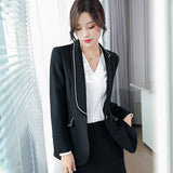 Women Pants Suit Uniform Designs Formal Style Office Lady Bussiness Attire Spring And Autumn Fashion White Collar Autumn And Winter Long Sleeve Suit Business Suit