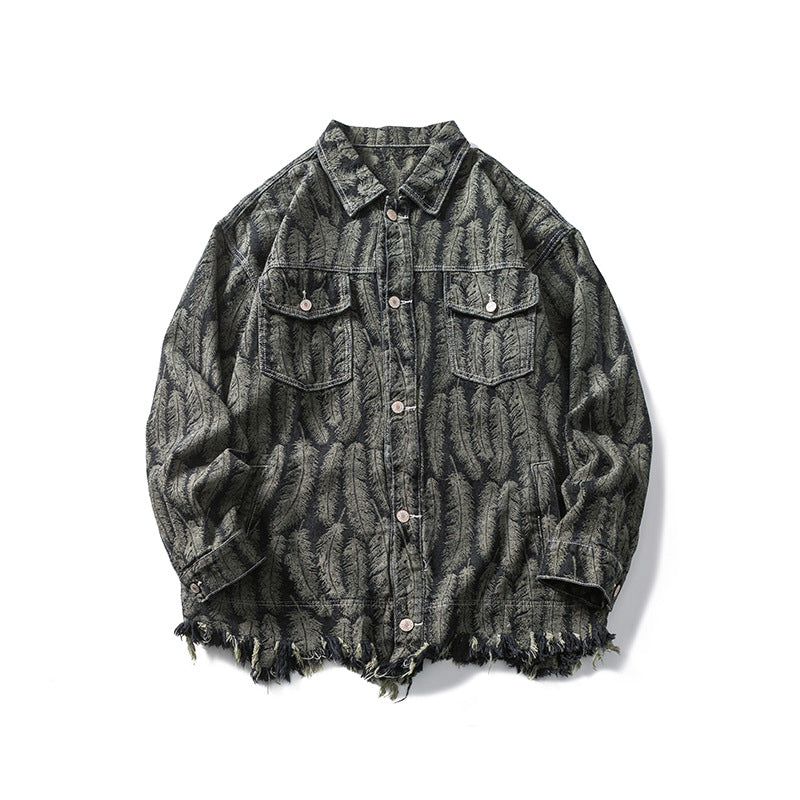 Men's Jacket Large Size Retro Sports Spring Men Polo Collar Jacket Teenagers Loose Casual Top Men Shacket Men Jacket