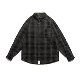Men Shacket Long Sleeve Autumn Shirt Autumn Fashion Loose Comfortable Lapel Casual Plaid Shirt