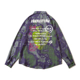 Men Fall Fall Hip Hop Smiley Graffiti Printing Plaid Long Sleeve Shirt