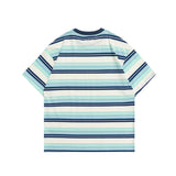 2022 Summer Man T Shirt Stripe College Style