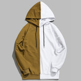 Split Hoodie Demons And Angels 2021 Stitching Contrast Color Sweatshirt Hoodie