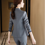 Women Pants Suit Uniform Designs Formal Style Office Lady Bussiness Attire Spring and Autumn Formal Suit Work Clothes