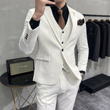 Men Suit One Button Suit Three-Piece Set
