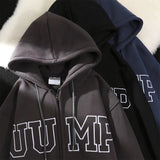 Vintage Graphic Hoodies Cardigan Zipper