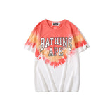 A Bath Ape T Shirt Tapering Tie-Dye T-shirt Short Sleeve Unisex Wear