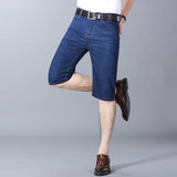 Men Jean Shorts Summer Men's Jeans Middle Pants Stretch Korean Washed-out Casual