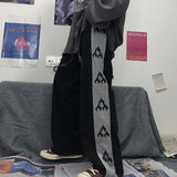 Harajuku Clothing Men Classic Retro Pants Straight Leg Pant Vintage Printed Loose Boys Pants Straight Casual Trousers