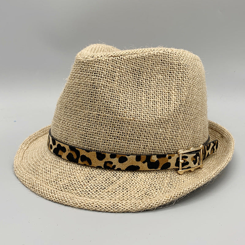 Fedora Hat Summer Short Brim Jute Fedora Hat Top Hat