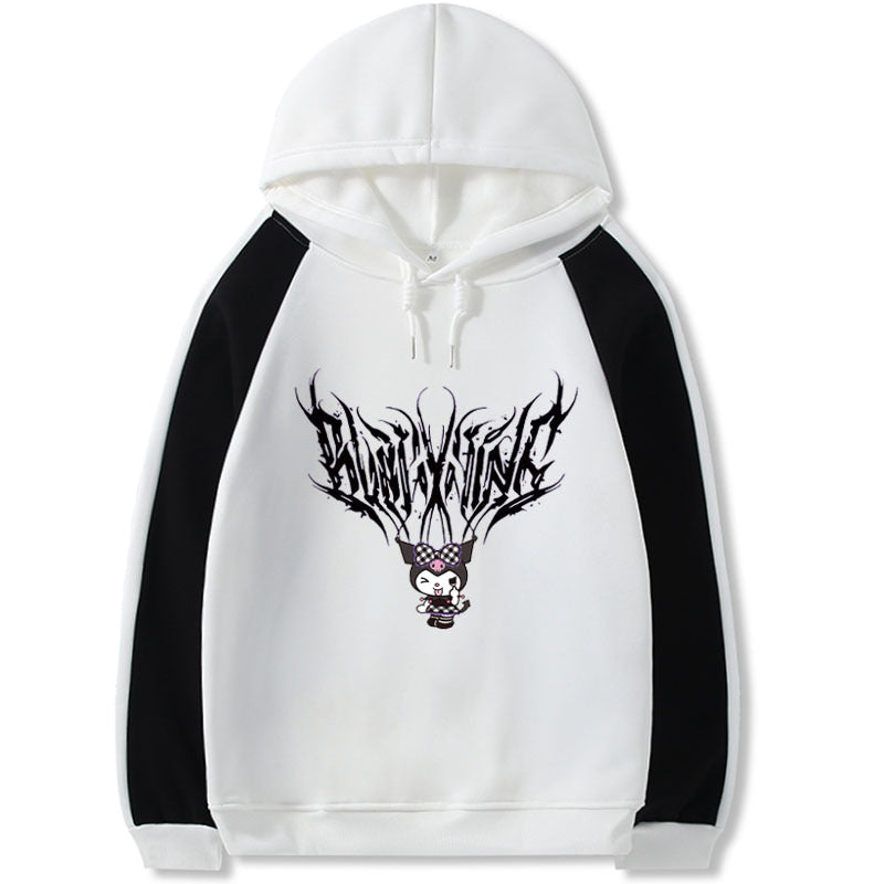 Kuromi Hoodie Winter Long Sleeve Clow M Printed Casual plus Size Loose Top