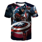 Captain America T Shirt 3DT Shirt Avengers Peripheral round Neck T-shirt