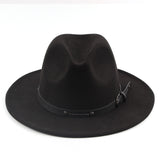 Fedora Hat Flat Top Jazz Top Hat Autumn and Winter Men and Women British Woolen Hat