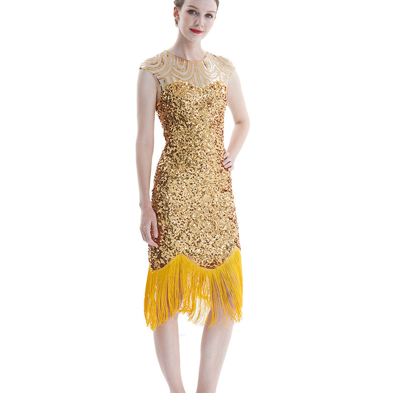 Flapper Dress 1920 Vintage Banquet Party Stage Nightclub Tassel Dress