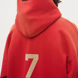 Fog Fear of God Hoodie Printed Red Hoodie Jacket Fog Men's Women's Pullover