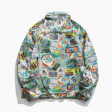 Graffiti Denim Jacket Autumn Graffiti Camouflage Denim Jacket Jacket
