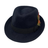 Fedora Hat Jazz Wool Top Hat Universal Warp Knitting Monochrome Performance Cap