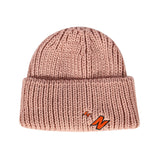 Mens Beanies Thickened Letter Embroidery Woolen Cap Women's Autumn and Winter Big Curled Brim Knitted Hat