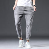 Man Spring Summer Jeans Spring Quality Gray Stretch Denim Trousers Men Men Jeans