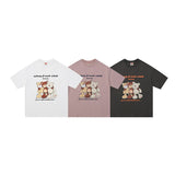 Men's T Shirt Summer Casual Casual Loose Three Dancing Bear T-shirt