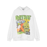 Men Fall Outfits Printed Hoodie Loose Thick Sports Jacket