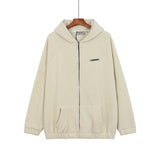 Fog Essentials Zipper Hoodie Autumn and Winter Fog Simple Solid Color Men's and Women's Same Style Lambswool Hooded Jacket