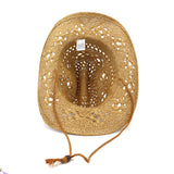 Wester Hats Spring and Summer Men's and Women's Sun Protection Sun Hat Western Cowboy Ethnic Style Straw Hat
