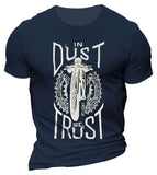 Man T Shirt round Neck Heat Transfer Patch Printed Loose