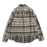 Men Shacket Long Sleeve Autumn Shirt Autumn Printed Casual Shirt