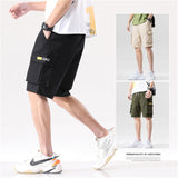 Mens Cargo Shorts plus Size Pure Cotton Workwear Shorts Men's Fifth Pants Summer Thin Track Pants Casual Pants Men's Beach Casual Pants